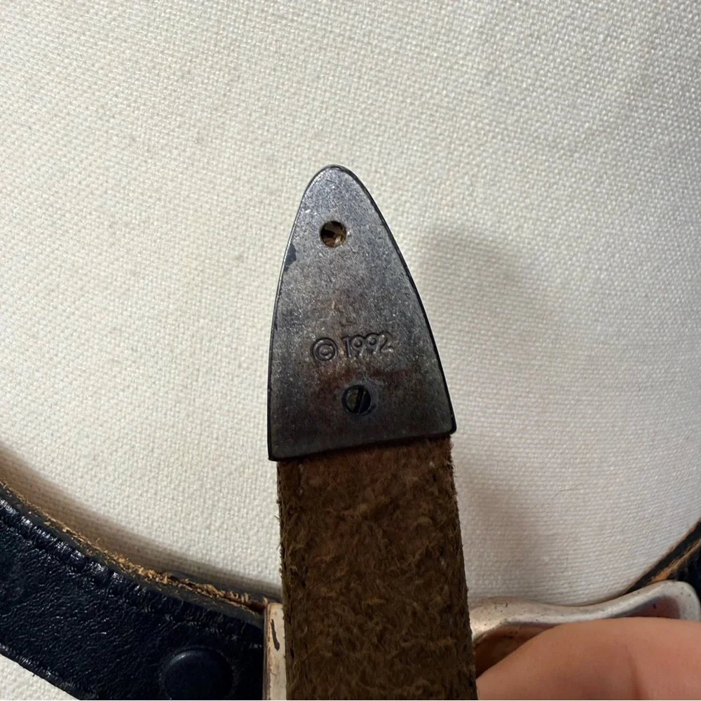 Vintage Justin Leather Concho Western Belt
